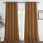 NICETOWN Blackout Curtain for Living Room 95 inch Length - Sound Reducing Grommet Thermal Insulated Room Darkening Window Treatment for Bedroom (Gold Brown, 1 Panel, W52 x L95)