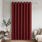 Joydeco Blackout Patio Sliding Door Curtains 90 Inches Long, Grommet Privacy Room Divider Curtains, Extra Wide Thermal Blackout Drapes for Bedroom Living Room (Burgundy Red, 100Wx90L, 1 Panel)