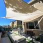 SUNLAX Sun Shade Sail 10' x 12' x 15.6' Butter Cream Rectangle Canopy Sail Shade Cover UV Block Permeable Sunshade Outdoor for Patio Backyard Deck Pergola (We Make Custom Size)