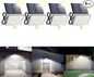 SUPERDANNY Solar Outdoor Flood Lights with 113 Bright LEDs, Motion Sensor Dusk to Dawn Outside Flood Lights with 16ft Cable IP65 Waterproof, Security Light for Garden Barn Porch 4 Pack