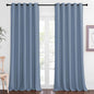 NICETOWN Patio Blackout Curtain Panels - Extra Wide Sliding Door Thermal Insulated Drape, Privacy Room Divider Curtain for Bedroom Office (Stone Blue, 66 x 118 Inch Long)