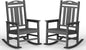 Ciokea Oversized Outdoor Rocking Chairs Set of 2, 380lbs Heavy-Duty Large Patio Rocker, High Back Cozy Porch Chairs, Weather Resistant Patio Rocking Chairs for Outside, Fire Pit, Deck, Dark Grey