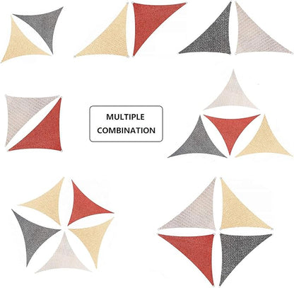 ASTEROUTDOOR Sun Shade Sail Triangle 16' x 16' x 22.64' UV Block Canopy for Patio Backyard Lawn Garden Outdoor Activities, Cream