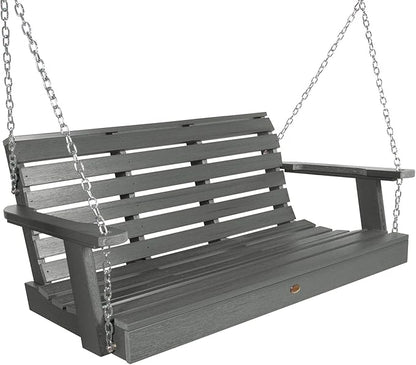 Highwood Weatherly Porch Swing, 4 Feet, Coastal Teak