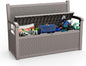 EasyUp 80 Gallon Outdoor Storage Bench Lockable Deck Box Outdoor Storage Box Waterproof for Patio,Garden,and Porch – Perfect for Storing Garden Tools and Cushions(Gray)