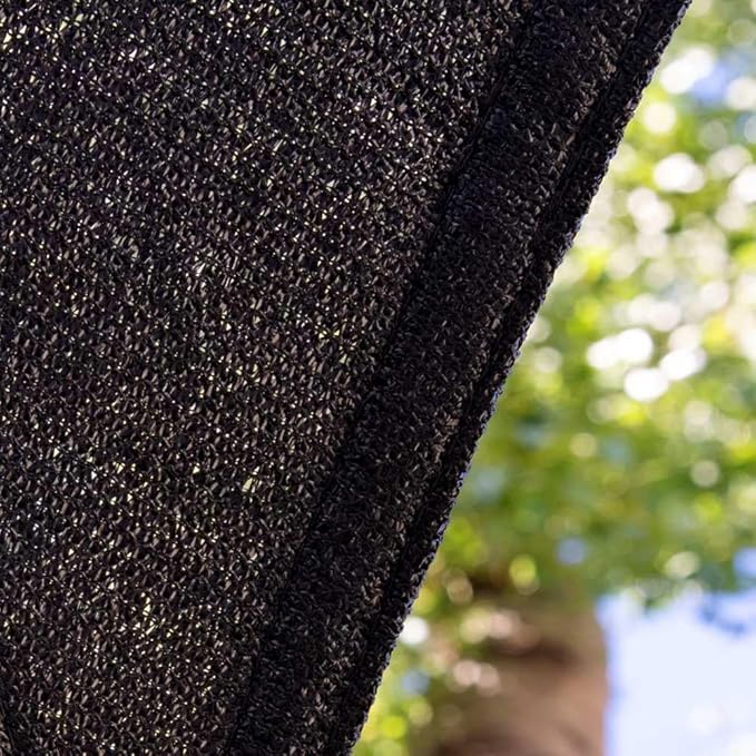 Amgo Custom Size 15' x 21' x 25.8' Black Right Triangle Sun Shade Sail UPF50+ AGTAPRT12, Order to Make Canopy Awning, 95% UV Blockage, Water & Air Permeable, Commercial Standard (We Customize)