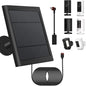 1 Pack - Solar Panel for Ring Security Camera Spotlight Cam Plus/Pro(Battery) Stick Up Cam/Pro Wireless Outdoor with 10FT/3M Long Cable Dustproof Waterproof BK