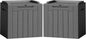Flamaker 2 Pack Deck Box 31 Gallon Waterproof Resin Storage Box with Lid Indoor Outdoor Delivery Box Storage Bin for Patio Cushions (Grey)