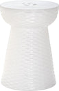Safavieh Daphne Glazed Ceramic Decorative Garden Stool, White
