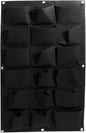 Ogrmar 18 Pockets Vertical Wall Garden Planter Plant Grow Bag for Flower Vegetable for Indoor/Outdoor (18 Pockets, Black)