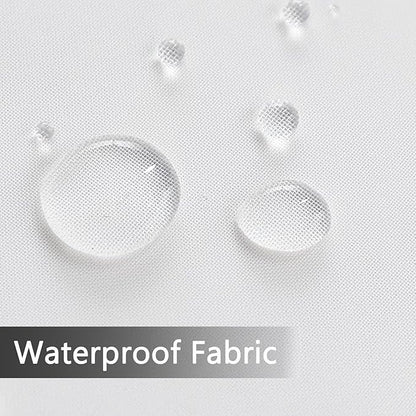 SpaceDresser Waterproof Outdoor Sheer Curtains for Patio - 2 Panels Rod Pocket Indoor Voile Sheer Curtain for Living Room,100W x 84L inch, White