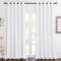NICETOWN Patio Blackout Curtain Panels - Extra Wide Sliding Door Thermal Insulated Drape, Privacy Room Divider Curtain for Bedroom Office (White, 66 x 118 Inch Long)