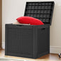 YITAHOME 32 Gallon Deck Box, Resin Storage with Lockable Lid & Side Handles, Indoor Outdoor Small Container for Patio Cushion, Garden Pool Accessories, Backyard Furniture, Water Resistant