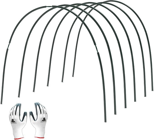 Gardzen Garden Hoops for Raised Beds Greenhouse Hoops, DIY Kit for Row Cover Garden Netting, All Season Plant Protection, 72 Pcs