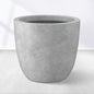Kante 14 Inch Dia Round Concrete Planter, Indoor Outdoor Large Plant Pot with Drainage Hole and Rubber Plug for Home Patio Garden, Gray Concrete