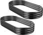 Land Guard 2Pcs Galvanized Raised Garden Bed Kit, 7.5×3×1ft Galvanized Planter Raised Garden Boxes Outdoor, Oval Large Metal Raised Garden Beds for Vegetables (Dark Grey)