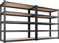Set of 2 Garage Shelving-2050 lbs 5 Tier Storage Shelves,Adjustable Heavy Duty Metal Shelving Unit and Storage Large Rack,Utility Steel Shelf for Warehouse Industrial Pantry Basement 71"x46"x18"