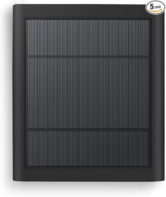 1 Pack 4W Solar Charger for Ring Spotlight & Stick Up Outdoor Cam, Black, High Efficiency, 10FT/3M Long Cable with USB-C to Ring Barrel Plug
