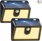 [2 Packs] Solar Motion Sensor Outdoor Lights, Super Bright Solar Lights Outdoor Waterproof, 3 Lighting Modes Security Wall Light for Outside Walking Dog Fence Backyard Deck Garden Door Step Garage