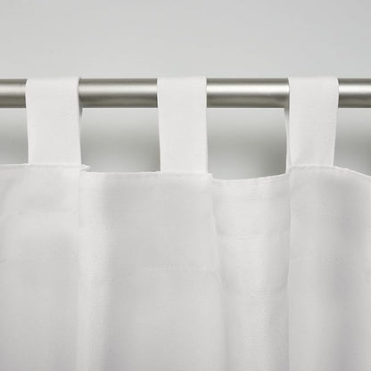 Exclusive Home Cabana Solid Indoor/Outdoor Light Filtering Hook-and-Loop Tab Top Curtain Panel Pair, 54"x108", Vanilla