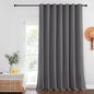 NICETOWN Blackout Sliding Door Curtain, Grommet Top Thermal Insulated Extra Wide and Long Window Treatment for Patio/French Door, W100 x L120, Sold by Individually, Grey