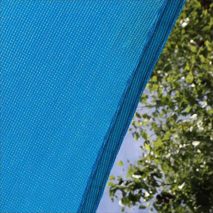 Amgo Custom Size 19' x 21' x 28.3' Blue Right Triangle Sun Shade Sail Order to Make Canopy Awning UPF50+ AGSLT, 95% UV Blockage, Water & Air Permeable, 200GSM Commercial Standard (We Customize)