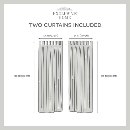 Exclusive Home Cabana Solid Indoor/Outdoor Light Filtering Hook-and-Loop Tab Top Curtain Panel Pair, 54"x144", Sundress