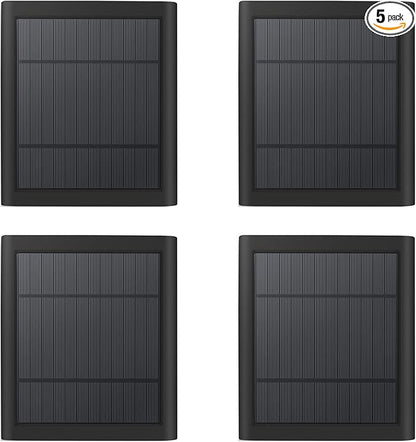 USB-C to Ring Barrel Plug 4Pack 4W Solar Charger for Ringing Spotlight & Stick Up Outdoor Cam, Black, High Efficiency, 10FT/3M Long Cable with IP65 dustproof and Waterproof