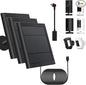 3 Pack - Solar Panel for Security Camera Spotlight Cam Plus/Pro(Battery) Stick Up Cam/Pro Wireless Outdoor with 10FT/3M Long Cable Dustproof Waterproof BK