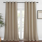 NICETOWN Blackout 108 inch Curtains for Sliding Glass Door, Grommet Thermal Insulated Room Darkening Window Treatment Sound Reducing Drapes for Room Divider, 1 Panel, W52 x L108, Taupe