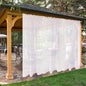 SpaceDresser Waterproof Outdoor Sheer Curtains for Patio - 2 Panels Rod Pocket Indoor Voile Sheer Curtain for Living Room,100W x 120L inch, White