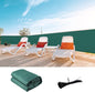 LOVE STORY Custom Size 3'x32' Dark Green Balcony Privacy Screen,UV Block Privacy Fence Screen,90% Shield for Outdoor Pool Garden Apartment Railing