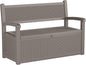 80 Gallon Outdoor Storage Bench Deck Box Waterproof Lockable,Outdoor Storage Furniture for Patio,Garden and Cushions(Gray)