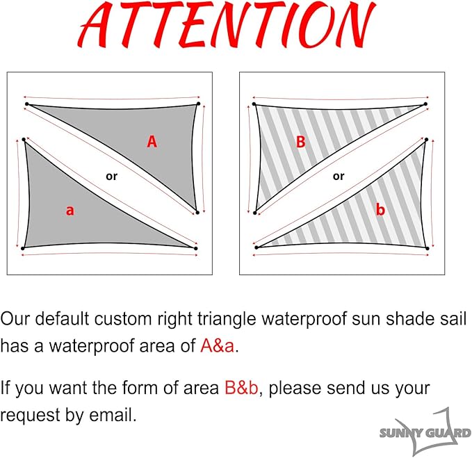 SUNNY GUARD Waterproof Sun Shade Sail 10'x18'x20.6' Sand Right Triangle UV Block Sunshade for Backyard Yard Deck Patio Garden Outdoor Activities and Facility(Customized)