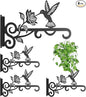 4-Pack Aesthetic Plant Hangers Outdoor – 10 Inch Metal Hanging Plant Bracket with Beautiful Hummingbird Pattern – Anti Rust Plant Hooks for Hanging Plants, Bird Feeder, Windchime, Lantern