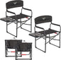 SUNNYFEEL Camping Directors Chair, Heavy Duty,Oversized Portable Folding Chair with Side Table, Pocket for Beach, Fishing,Trip,Picnic,Lawn,Concert Outdoor Foldable Camp Chairs