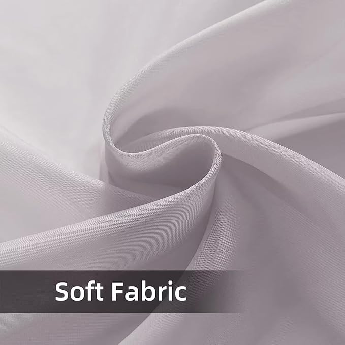 SpaceDresser Waterproof Outdoor Sheer Curtains for Patio - 2 Panels Rod Pocket Indoor Voile Sheer Curtain for Living Room,52W x 108L inch, Silver Grey