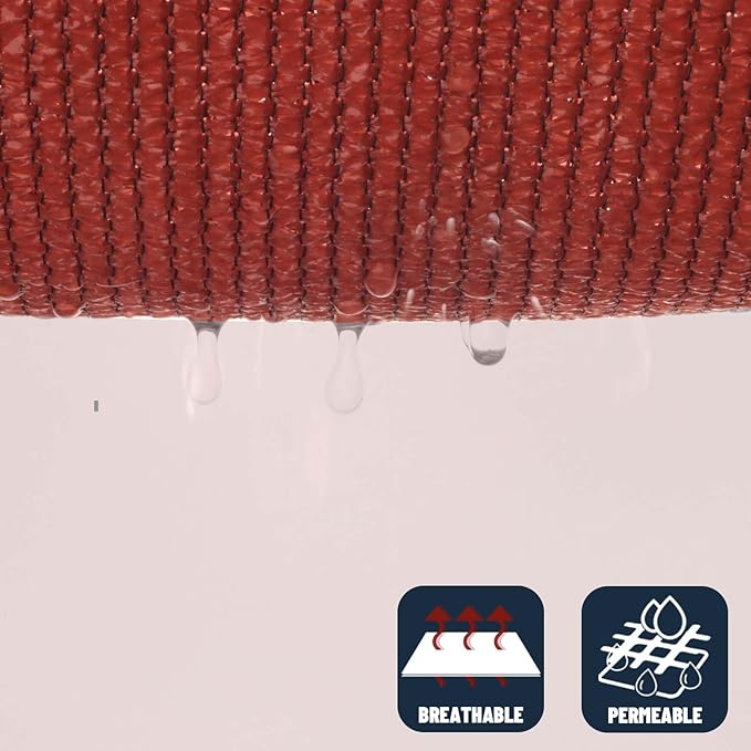 SUNNY GUARD Custom Size 14'x14'x14' Terra Red Sun Shade Sail Triangle UV Block Shade for Backyard Yard Patio Deck Garden(Customized)