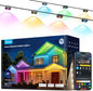 Govee Permanent Outdoor Lights 2, 150ft RGBIC Outdoor Lights with 108 LED Lights, IP67 Waterproof, 100 Scene Modes with 40lm White for Outdoor Decorations, Works with Alexa, Google Assistant, Black