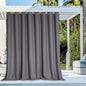 NICETOWN Patio Outdoor Curtain 120" Extra Wide Waterproof for Porch, Grommet Vertical Blinds Thermal Insulated Blackout Divider Drape for Outside Balcony/Lounge, Grey, 1 Panel, 95" Long