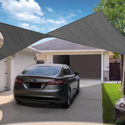 KANAGAWA Sun Shade Sail Curved 20'X26' Dark Gray Rectangle Outdoor Shade Cover UV Blovk Canopy for Patio Garden Backyard Heavy Duty Permeable 185GSM (We Make Custom Size)