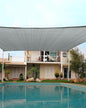 Quictent 20X20FT 185G HDPE Square Sun Shade Sail Canopy 98% UV Block Outdoor Patio Garden with Hardware Kit (20 x 20 ft, Grey)