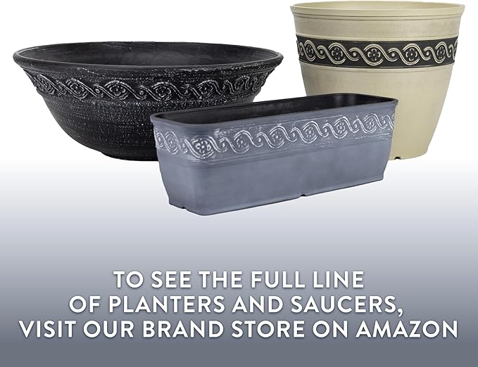 Classic Home and Garden Corinthian Trough Planter, 10", Bronze