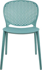 2xhome Modern Pool Patio Chair, Stackable Dining Side Chair for Indoor Outdoor Kitchen Living Room Restaurant, Blue