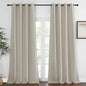 NICETOWN Blackout Natural Window Treatment for Living Room - Energy Saving Thermal Insulated Solid Grommet Sound Reducing Room Darkening Curtain for Bedroom (1 Panel, W52 x L108)