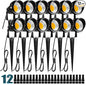 ZUCKEO 10W Landscape Lighting Low Voltage LED Landscape Lights, IP66 Waterproof Landscape Spotlights Yard Lawn Garden Outdoor Lights 12V 24V 1000LM Warm White (12Pack with Connectors)