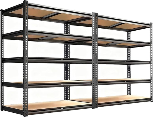 Garage Storage Shelves, 72''H Shelving Units and Storage, 2400 LBS Heavy Duty Shelving, Metal Garage Shelves for for Basement, Warehouse, Pantry, Closet, Kitchen