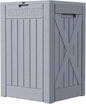 Patiowell 48-Gallon Resin Package Delivery Box for Outside, Waterproof Storage Deck Box with Lockable Secure (Grey)