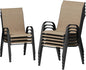 UDPATIO Patio Chairs Set of 8, Stackable Outdoor Dining Chairs with High Back, Breathable Textilene Fabric Outdoor Chair All Weather, 350LBS Capacity for Garden, Backyard (Brown)