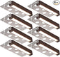 LEONLITE 8-Pack 7 Inch LED Hardscape Lighting, Update Retaining Wall Lights, LED Landscape Lighting, 12-24V AC/DC Paver Light Low Voltage, 3W/4W/5W Dimmable Outdoor Step Lights, 2700K Soft White, ETL